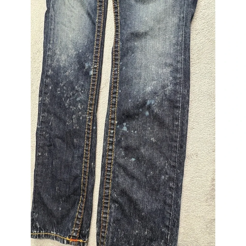 True Religion Skinny WFLP‎ Old Multi Jeans Mens Blue Measured 33x34 Denim Flap